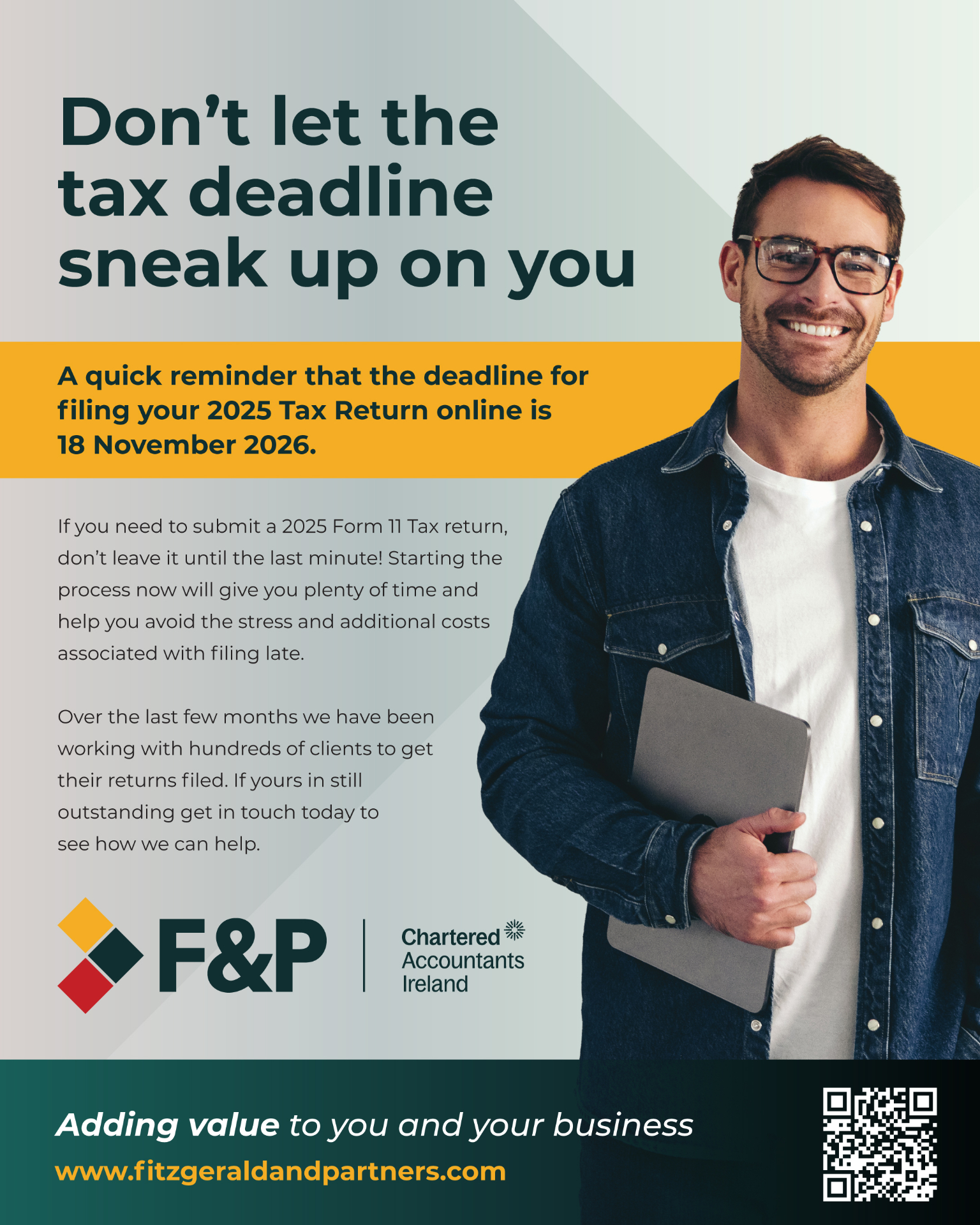 Don't let the tax deadline sneak up on you